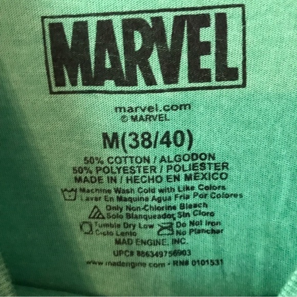 GREEN Marvel Hulk T-shirt. Men’s size medium. Unisex. - Picture 2 of 3